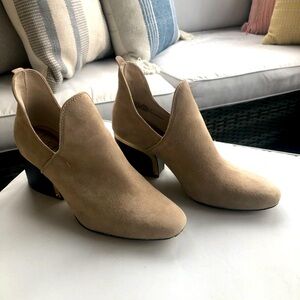 9.5 Light Tan Suede Booties